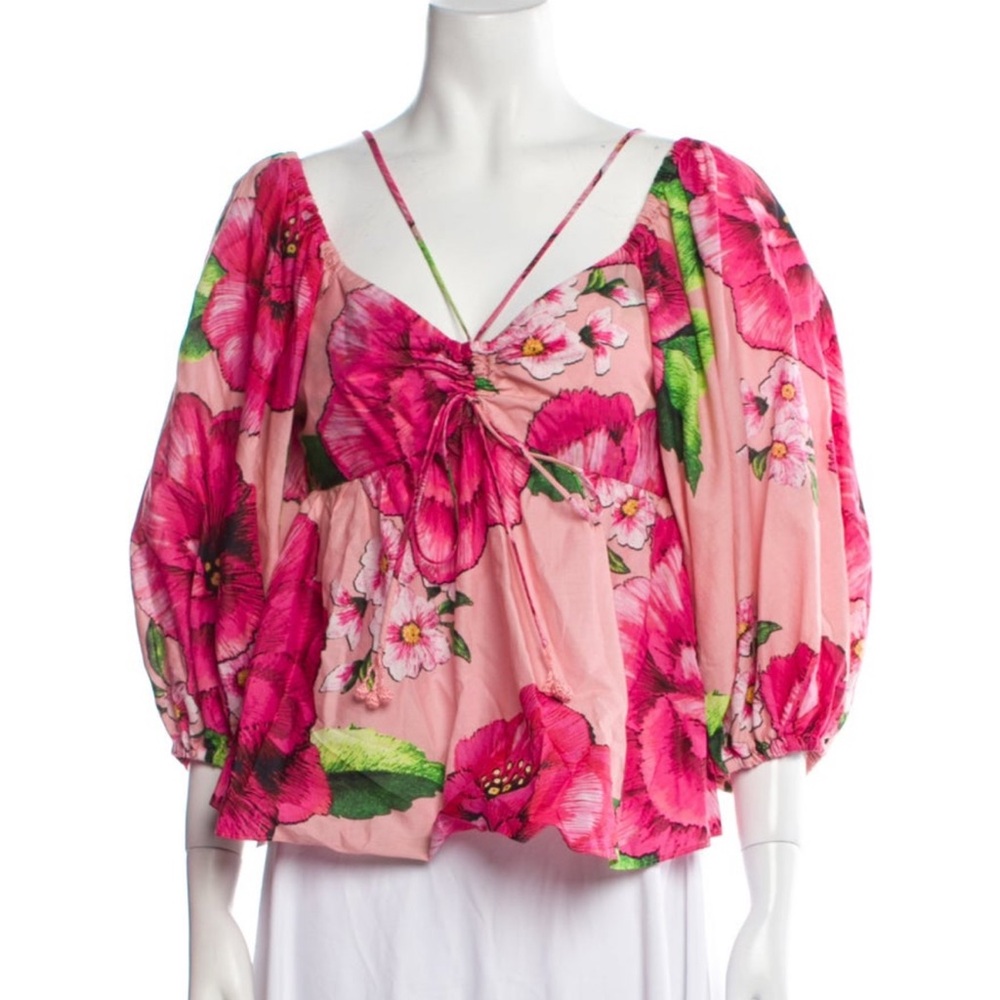 FARM Rio Pink Floral Blouse